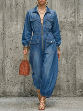 Women's Workwear Style Denim Jumpsuit