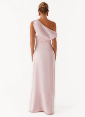 Robe longue en satin Heart Of Glass - Rose