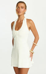 Robe Odile - Robe Col U Halter Crème