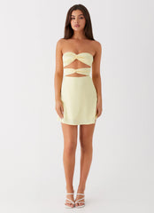 Mini-robe Tianna - Jaune