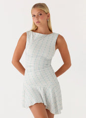 Mini-robe délice d'été - Rayures vintage