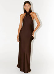 Robe longue Keena Scarf - Chocolat