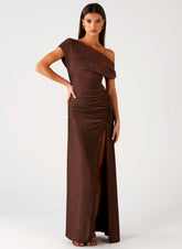 Robe longue Harvest Moon - Chocolat