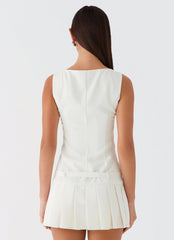 Mini-robe Ceinture "No More Excuses" - Ivoire