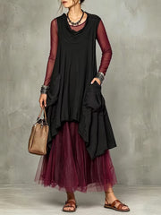 Casual, Stylish Sleeveless Cotton Dress