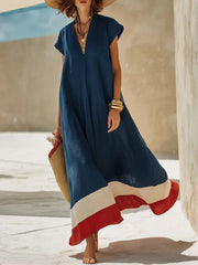Women's Casual Vacation Minimalist V-neck Dress