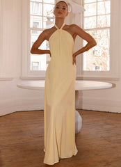 Robe longue en lin Golden Child - Jaune