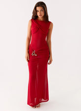 Robe longue Worldwide - Framboise