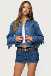 Veste en jean effiloché Maurice