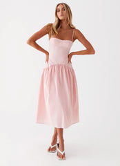 Robe midi Yvette Corset - Rose