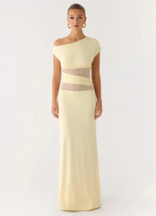 Robe longue Like Honey - Jaune beurre