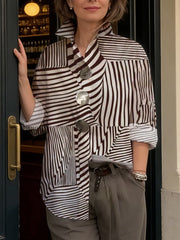 Women's Retro Striped Casual Shirt