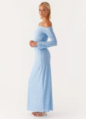 Robe longue Elouera - Bleu ciel