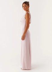 Robe longue en satin Heart Of Glass - Rose