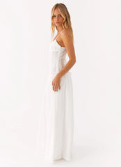 Robe longue taille basse Jacinda - Ivoire