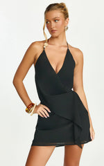 Robe Audrey Mini - Robe à col licou en V noire