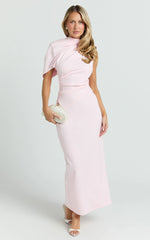 Robe Visenta - Robe asymétrique rose