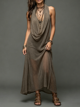 Sexy Casual Cowl-neck Knit Two-piece Dress Set