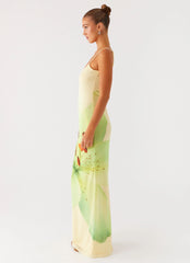 Robe longue en maille Bad News - Lys Jaune