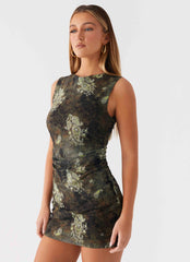 Mini-robe Zella - Imprimé floral cybernétique