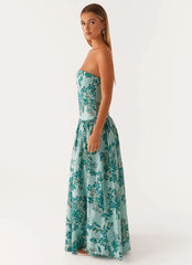 Robe longue Andorra - Imprimé fleuri Cloud Nine
