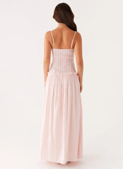 Robe longue Jacinda à taille basse - Rose