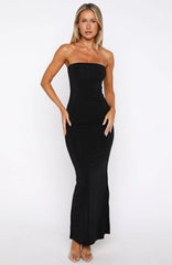 Robe longue Platinum noire