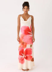 Robe longue Samya Cowl – Rose Porcelaine
