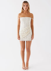 Mini-robe moulante - Blanche