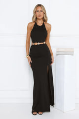 Robe longue dos nu noire Island Reservation