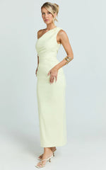 Robe Midi Karlie - Robe ajustée asymétrique citron