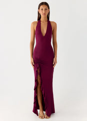 Robe longue Charmed By You - Prune