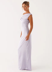 Robe longue en satin Heart Of Glass - Lilas