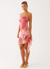 Mini-robe Brooks - Flamant rose en fête