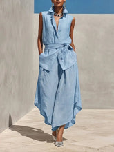 Women's Minimalist Cotton And Linen Set With A Designer Feel