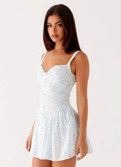 Mini-robe Domaine – Fleuri bleu