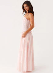 Robe longue Jacinda à taille basse - Rose