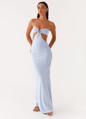 Robe longue Tatiana - Bleu