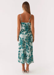 Robe Midi Love Song - Imprimé Floral Nuage de Rêve