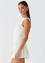 Mini-robe Ceinture "No More Excuses" - Ivoire