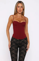Bustier Danse au clair de lune Lie-de-vin