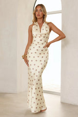 Robe longue VIP Satin Scarf Jaune