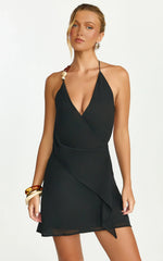 Robe Audrey Mini - Robe à col licou en V noire