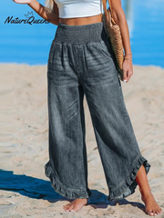 Women's Casual Simple Denim Cotton Pants