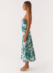 Robe Midi Love Song - Imprimé Floral Nuage de Rêve
