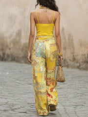 Women's Retro Fashion Art Stylish Casual Top And Pants Cotton Linen Suits