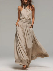 Women's Simple Asymmetric Shoulder Dress