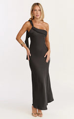 Robe midi Calix - Robe nuisette asymétrique noire