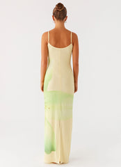 Robe longue en maille Bad News - Lys Jaune
