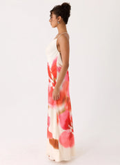 Robe longue Samya Cowl – Rose Porcelaine